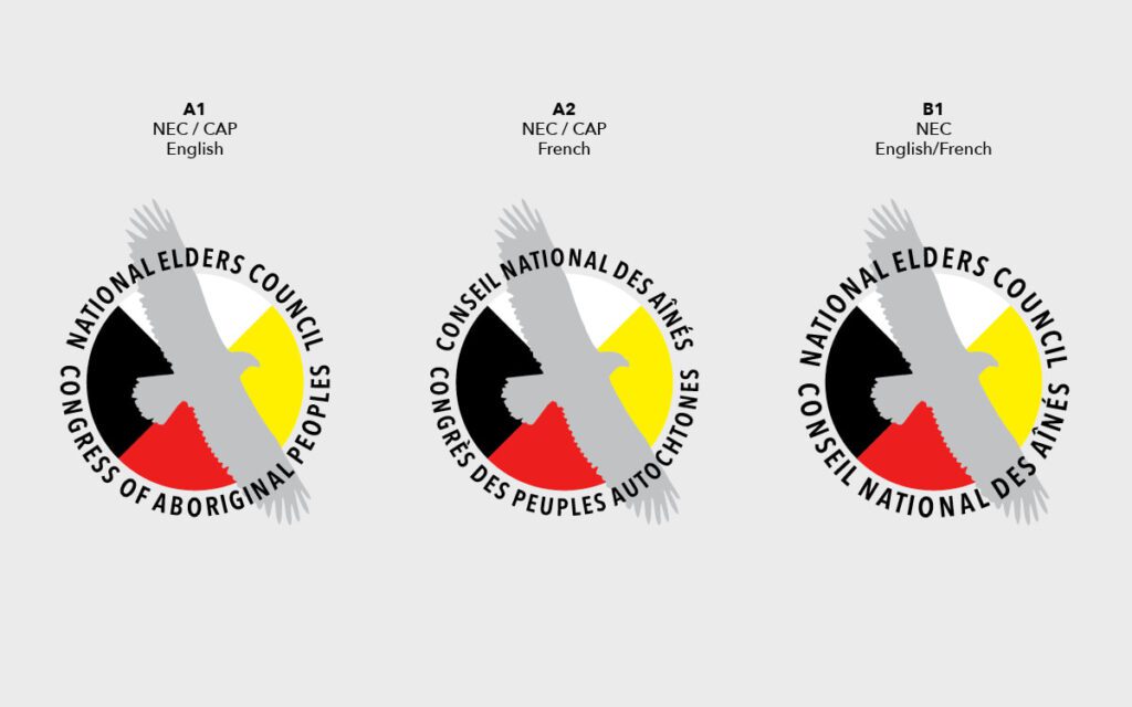 Congress of Aboriginal Peoples National Elders Council logo variations